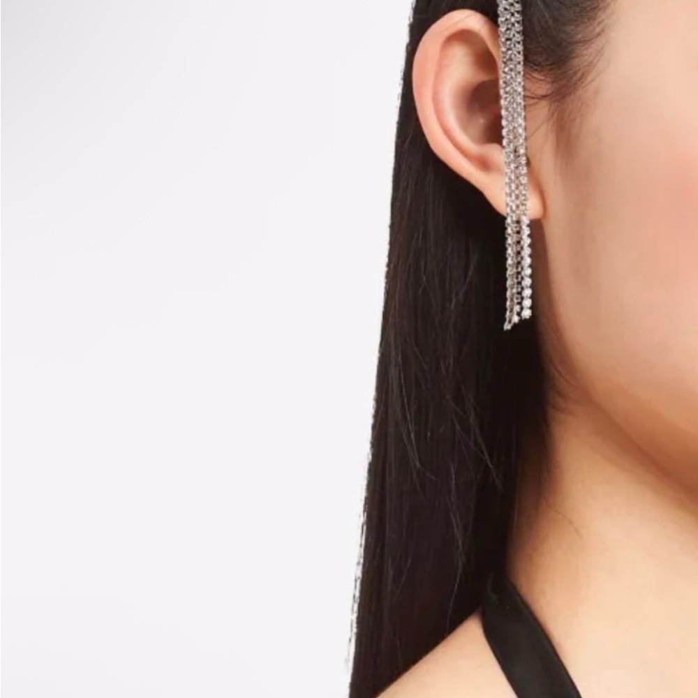 Prada crystal-embellished triangle logo hair barrettes - Picture 3 of 8